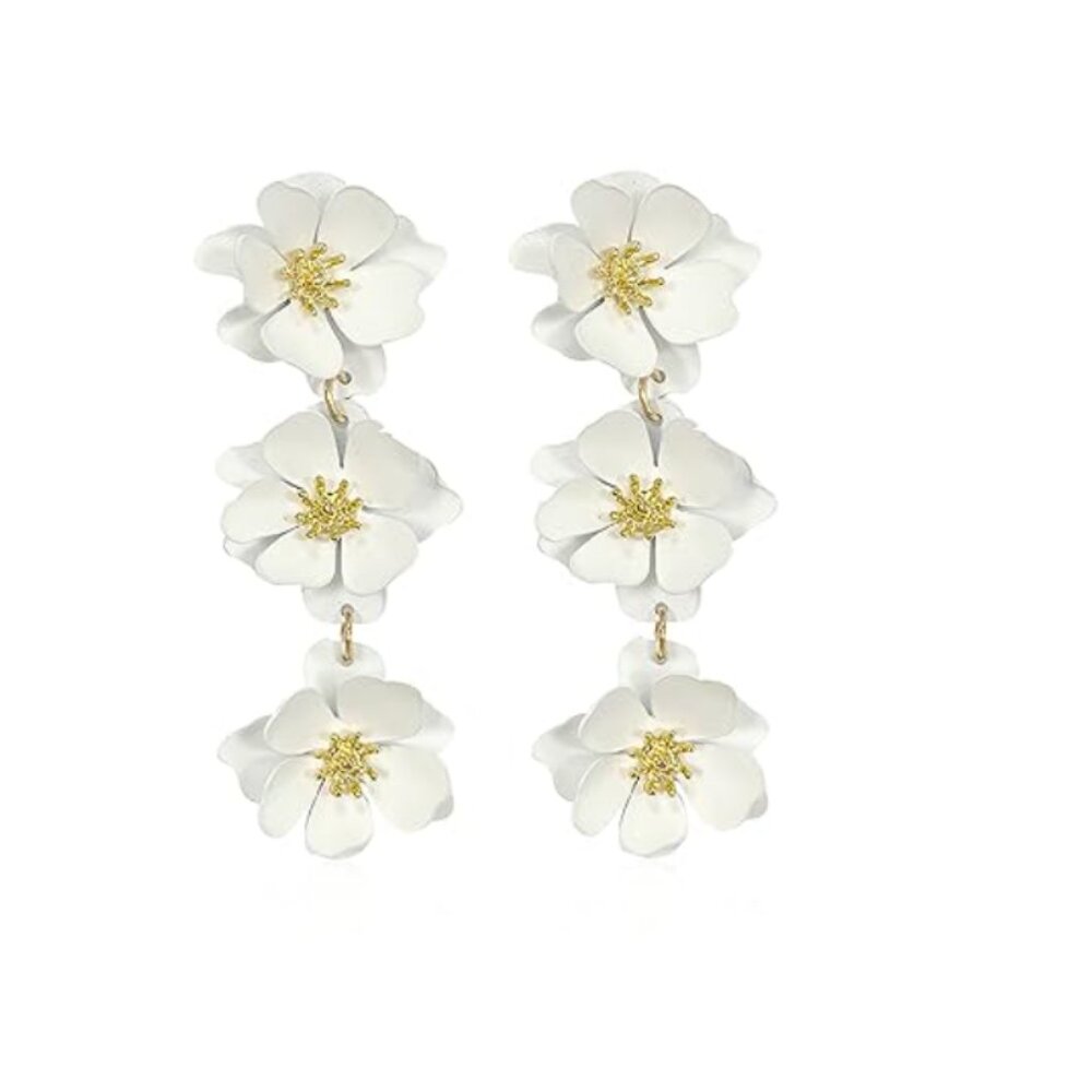 Boho Flower Dangle Earring - Picture 16 of 16